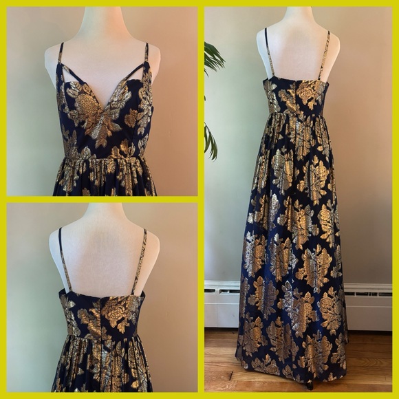 Dear Moon Blue + Gold Gown - Picture 4 of 6